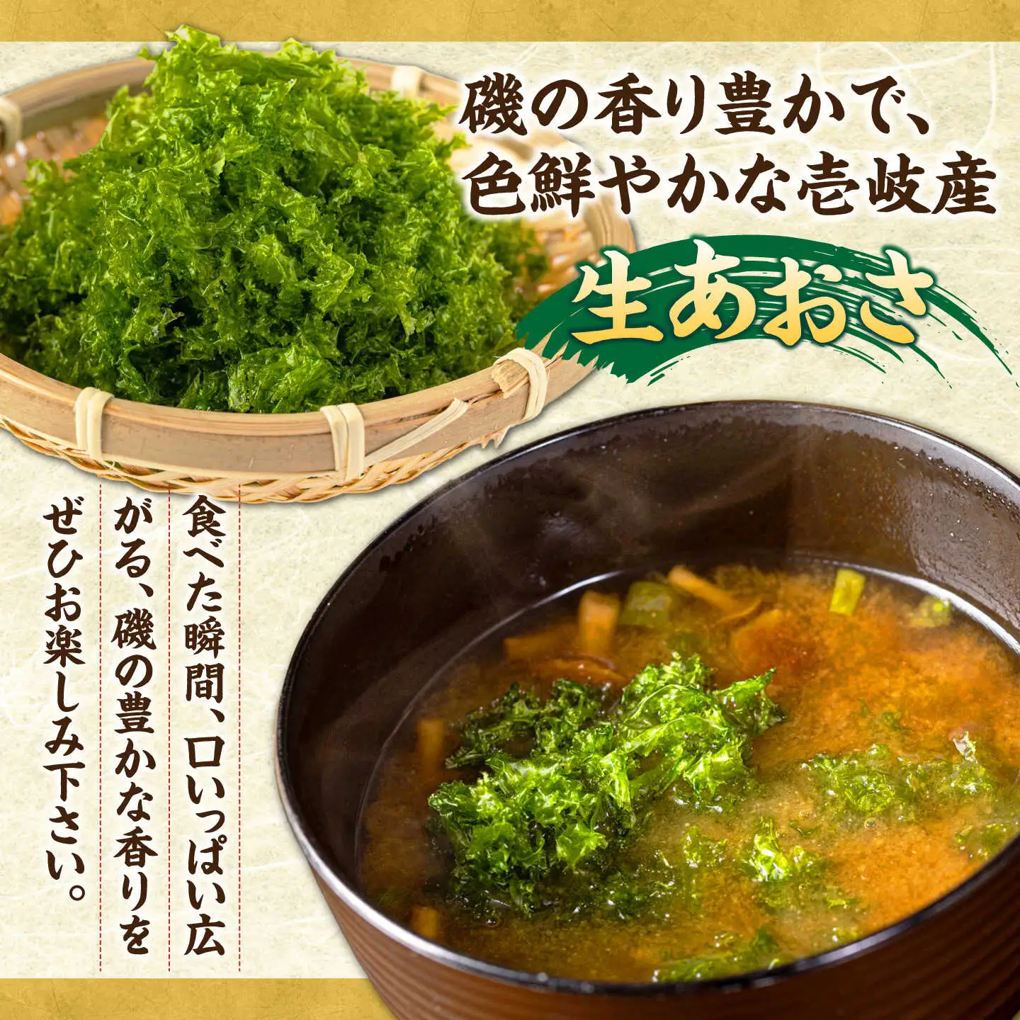 天然 生あおさ 6袋（60g/袋） [JAQ003] アオサ 海藻