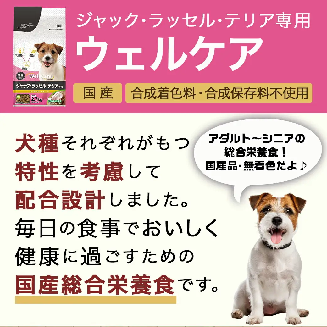 ドッグフード(ジャック・ラッセル・テリア専用)アダルト～シニア2.7kg〔LF-3314〕_(都城市) 国産総合栄養食 ドライフード 中粒タイプ 健康維持 犬種別 犬用フード ジャック・ラッセル・テリア専用