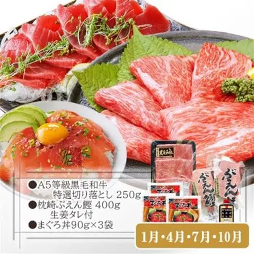定期便3回配送　お楽しみ定期便(黒毛和牛・黒豚・かつお・まぐろ) LL-6014_肉 ハンバーグ 牛肉   肉 黒毛和牛 牛肉   肉 しゃぶしゃぶ 豚肉 豚しゃぶ  肉  豚肉   肉 ハンバーグ 豚肉   魚介・海産物 カツオ 鮮魚 かつお 鰹  魚介・海産物 マグロ 鮮魚 まぐろ 鮪  定期便 定期便  _【配送不可地域：離島】【1485110】