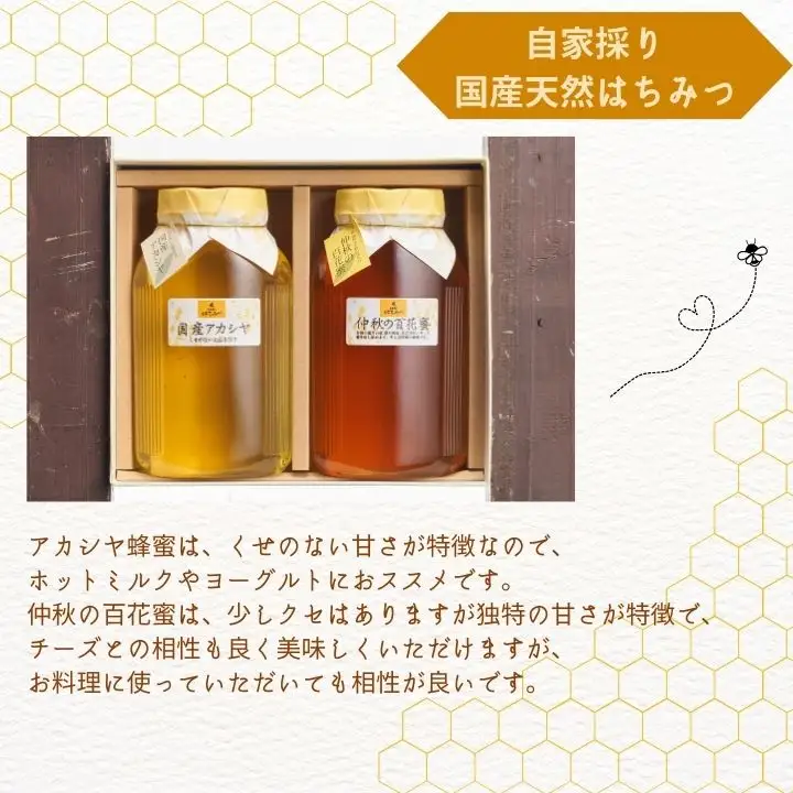 国産天然はちみつ 2本セット(1000g×2) | ハチミツ 蜂蜜【株式会社渡辺養蜂場】