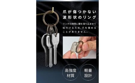 キーリング スマートキーリング ゴールド ステンレス キーリング