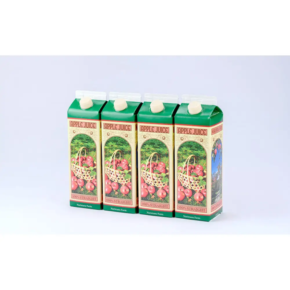 成増農園 信州育ちのりんごストレートジュース1000ml×4本 |りんご