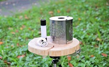 板金加工会社が製作する「Kumpel LEDランタンシェード 青海波柄」