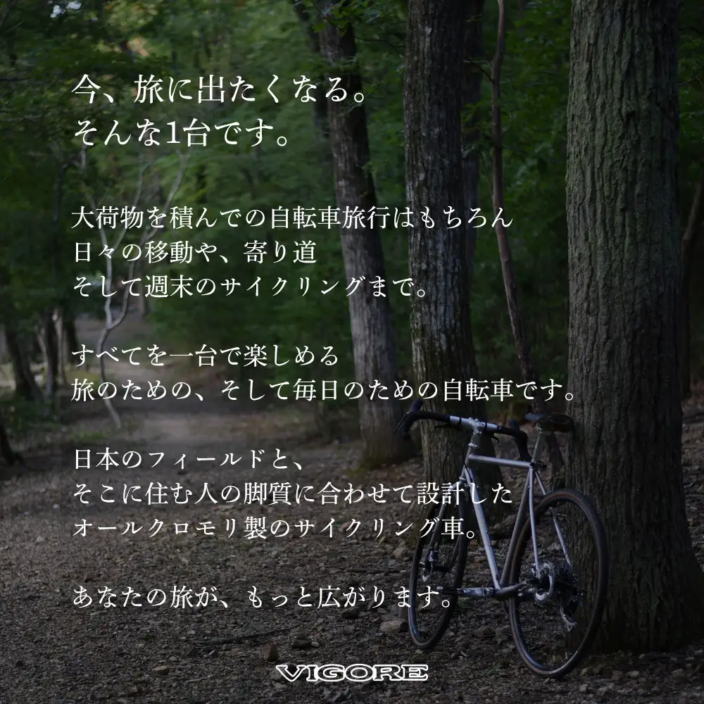 【VIGORE】山と旅の自転車プラス GRX820(2×12速)｜京都 自転車 人気ブランド ロードバイク