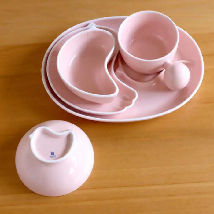 【白山陶器】【PiPi】お子様用食器 ピンク 5点セット【波佐見焼】[TA195]