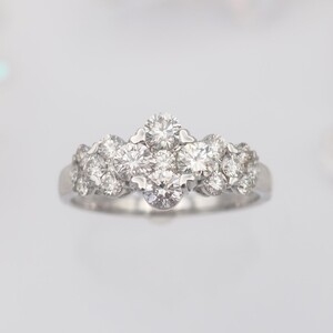 プラチナ 1.0ct ダイヤモンド リング　HR-009429
