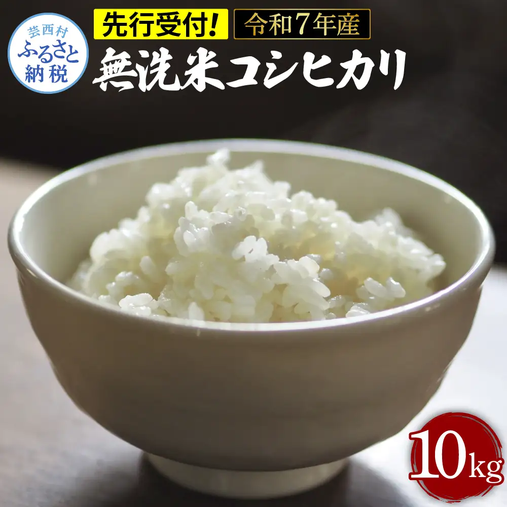 先行予約 令和7年産 無洗米コシヒカリ10キロ 5kg×2 