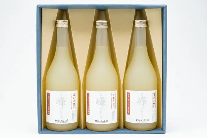 青森県産りんごジュース「峰ブレンド720ml」×3本 釈迦のりんご園[hi-0003-002]