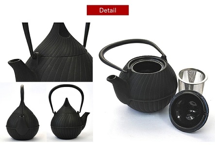 南部鉄器 ティーポット蕾0.4L（ブラック） 雑貨 日用品 工芸品 装飾品 株式会社壱鋳堂