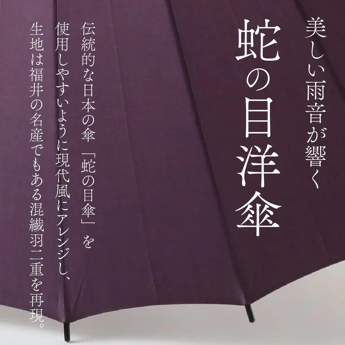 【黒】蛇の目洋傘　雨傘(親骨55㎝) [K-035003_07]