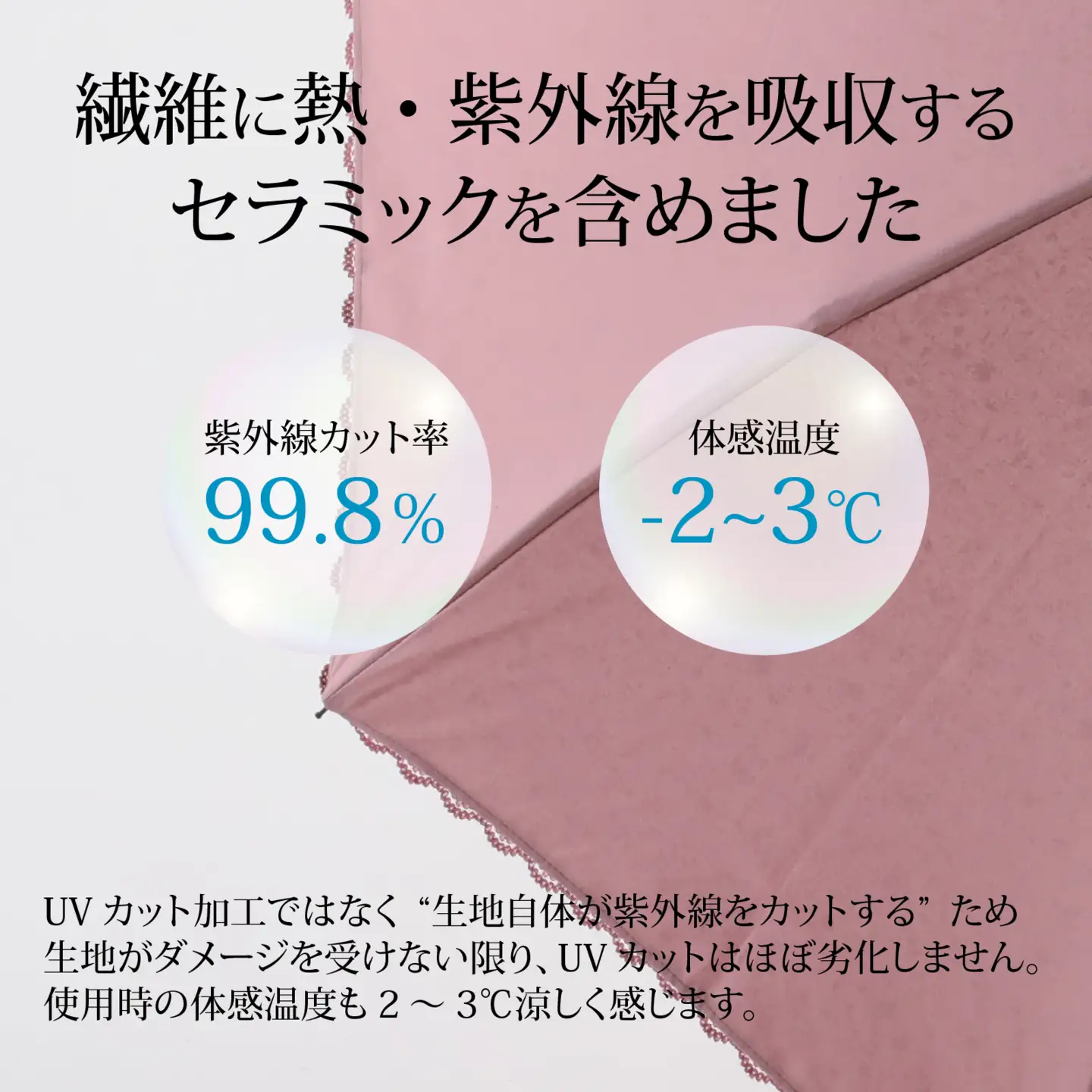 【パープル】なつめクール　晴雨兼用折りたたみ傘 [H-035006_02]
