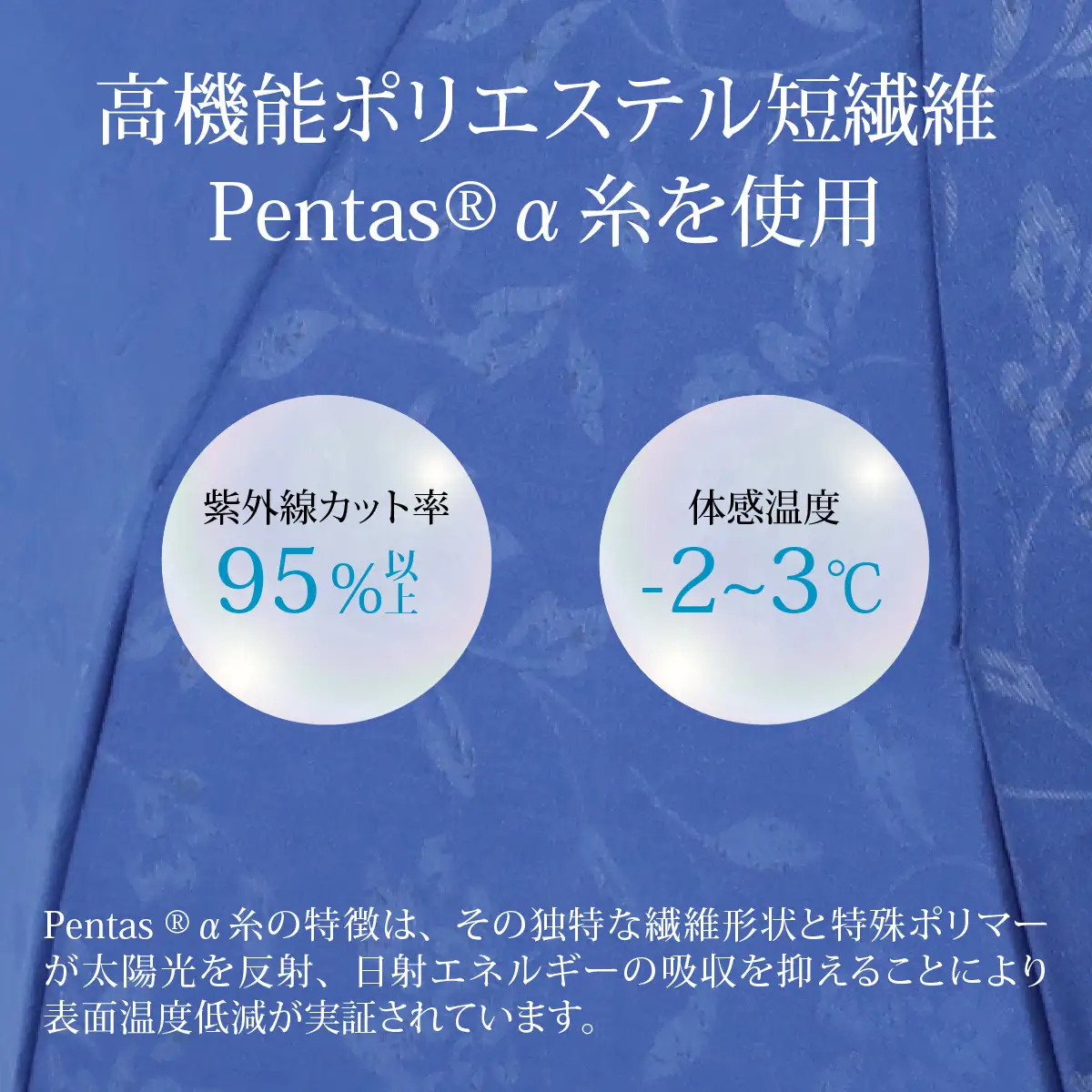 【レッド】なつめペンタス　晴雨兼用折りたたみ傘 [J-035007_03]