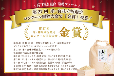 大わらじの里 宮谷 山のお米 玄米 3kg
