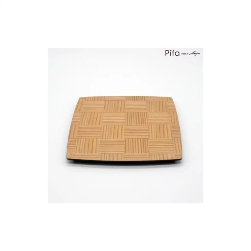 皿 Pifa スクエア プレート 15cm セット （直接食器） お皿 木皿 ウッドプレート 角皿 正方形 木 木製 日本製 四角い 食器 お盆 トレー キッチン 日用品 工芸品 秋田県 秋田 能代市