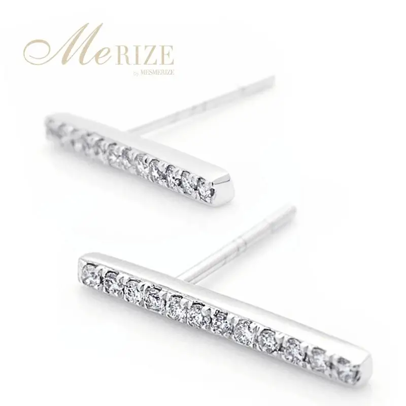 ピアス 天然 ダイヤモンド 0.16ct スタッド ボックス ストレート ダブルロックキャッチ SIクラス【K18WG】P-150（KRP）G05-1411