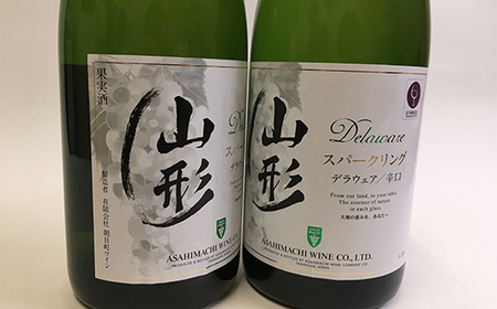 朝日町ワイン スパークリング 白辛口 750ml 2本 F2Y-4318