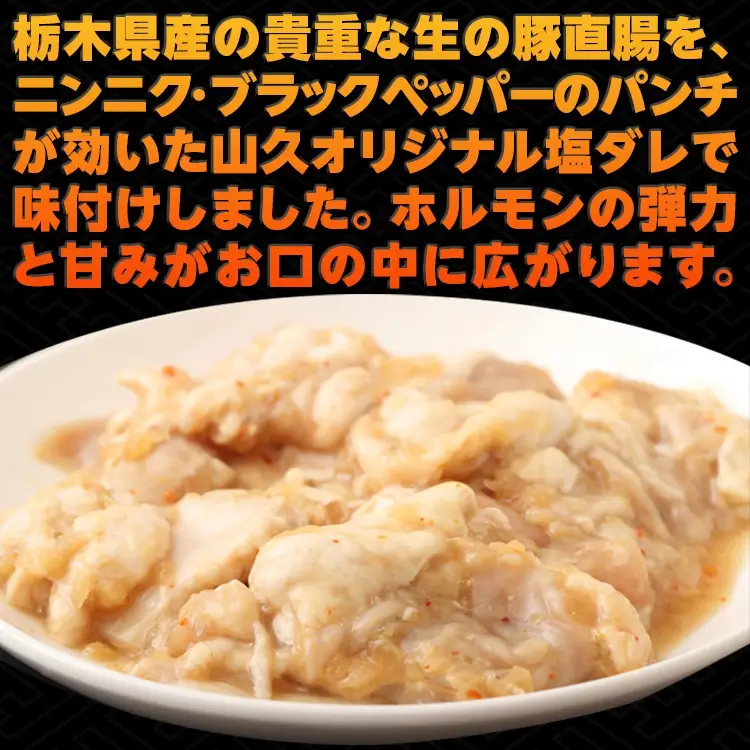 栃木県産キング生ホルモン塩味 500g