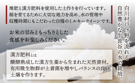 【先行予約】令和7年産 白川郷 戸ヶ野のミルキークイーン 5kg こだわりのお米 精米 みるきーくいーん ごはん おにぎり ご飯 食事 米 白米 弁当 甘い もっちり 岐阜県 飛騨 世界最高米認定農家 大田ファーム 16000円 [S585]