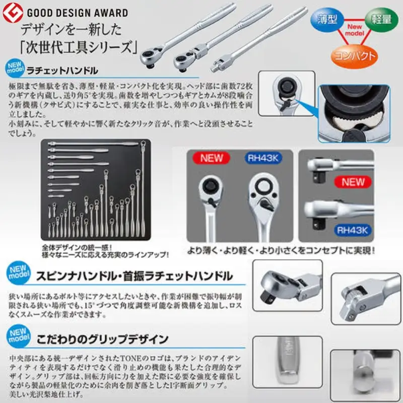 TONE トネ ラチェットハンドル ( RH4H ) 15001-30025150