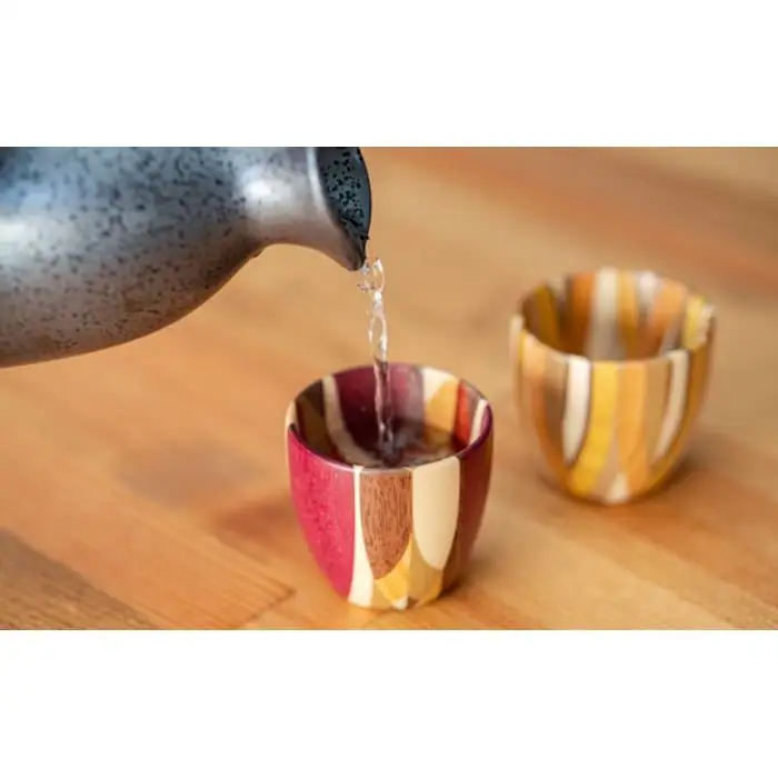 ≪箱根寄木細工≫ぐい呑み（中）［工芸品工芸品］