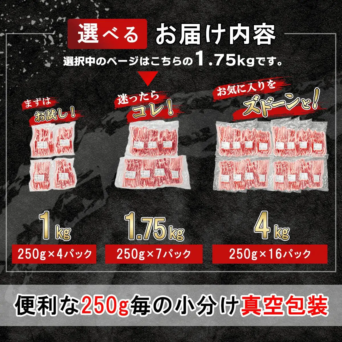 豚肉 バラ スライス 1.75kg  ( 250g × 7 )  国産 豚肉