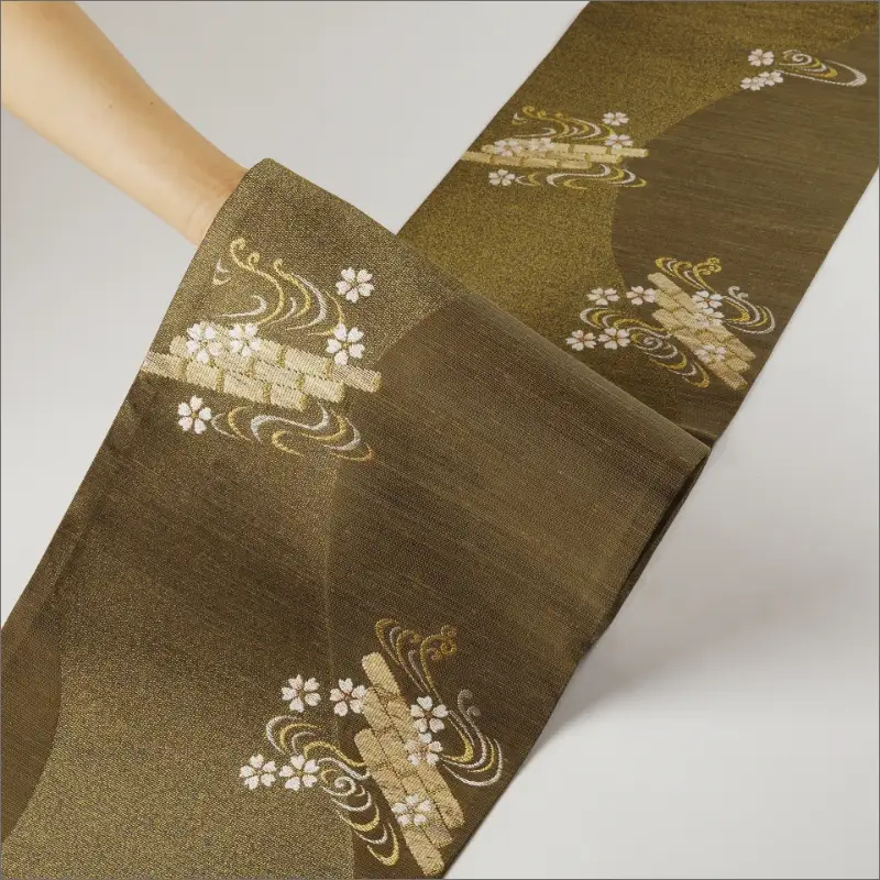 丹後の藤布　袋帯「天の川」　草