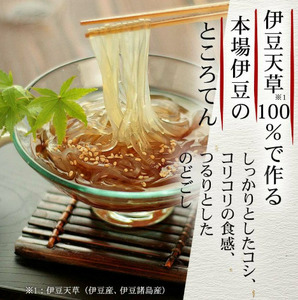 ところてん6人前（突き棒付き）フルーツあんみつ2個セット　伊豆河童