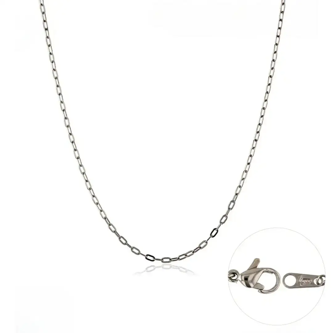 純チタンチェーン 40cm AO40F チェーンネックレス メンズ レディース 小判タイプ 燕三条製 [leger(レジエ)]【018S058】