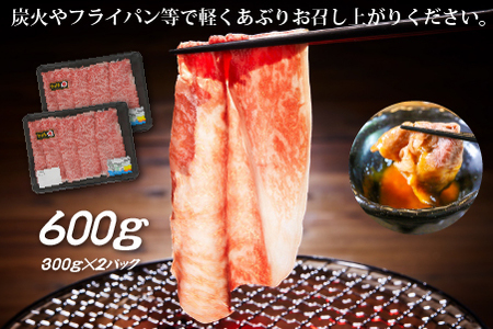 【生産者応援！】宮崎牛ロース焼きしゃぶ600g（300g×2P 宮崎牛 和牛 国産 牛肉 霜降り ロース スライス 冷凍 送料無料） 和牛スライス 牛肉スライス スライス スライス スライス スライス