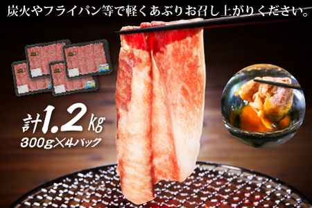 【生産者応援！】宮崎牛ロース焼きしゃぶ1.2kg（300g×4P 宮崎牛 和牛 国産 牛肉 霜降り ロース スライス 冷凍 送料無料） 和牛スライス 牛肉スライス スライス スライス スライス スライス