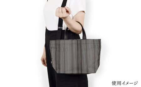 「小倉 縞縞」  PトートBAG Sサイズ ＃131無彩キュービック 小倉 縞縞 織物 トートバッグ バッグ