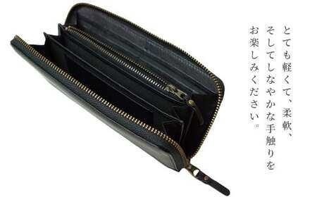 シカ革 長財布 黒 9cm×19cm×2cm 財布 革製品 シカ 鹿 メンズ レディース ファッション 小物 ギフト 贈り物 プレゼント レザー 九州産 日本製 国産 「えびのブランド」認証産品 送料無料