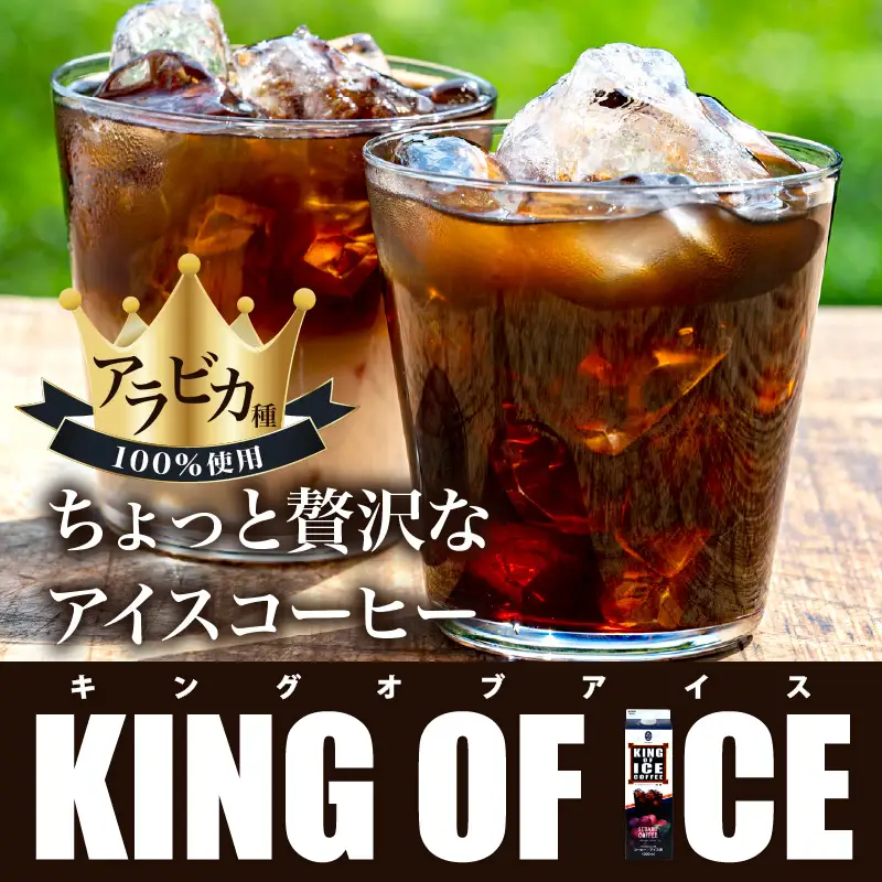 KING OF ICE 1000ml 2本セット コーヒー 珈琲 アイスコーヒー 無糖 紙パック ドリンク 珈琲店 飲み物 飲料 大容量 1L キングオブアイス KING OF ICE 昴珈琲店 お取り寄せグルメ 送料無料 常温配送 広島県 呉市 ku092-009-r