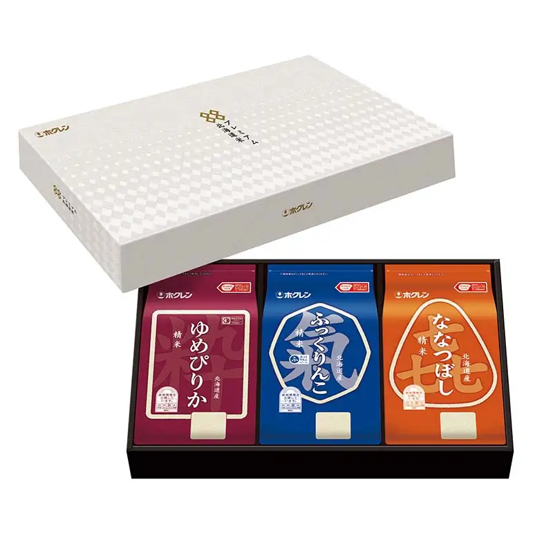 令和7年産 ホクレン 北海道米プレミアムギフトSKY（精米） ゆめぴりか ふっくりんこ 喜ななつぼし 各2kg 3種セット 計6kg 食べ比べ ごはん こめ 白米  F6S-591