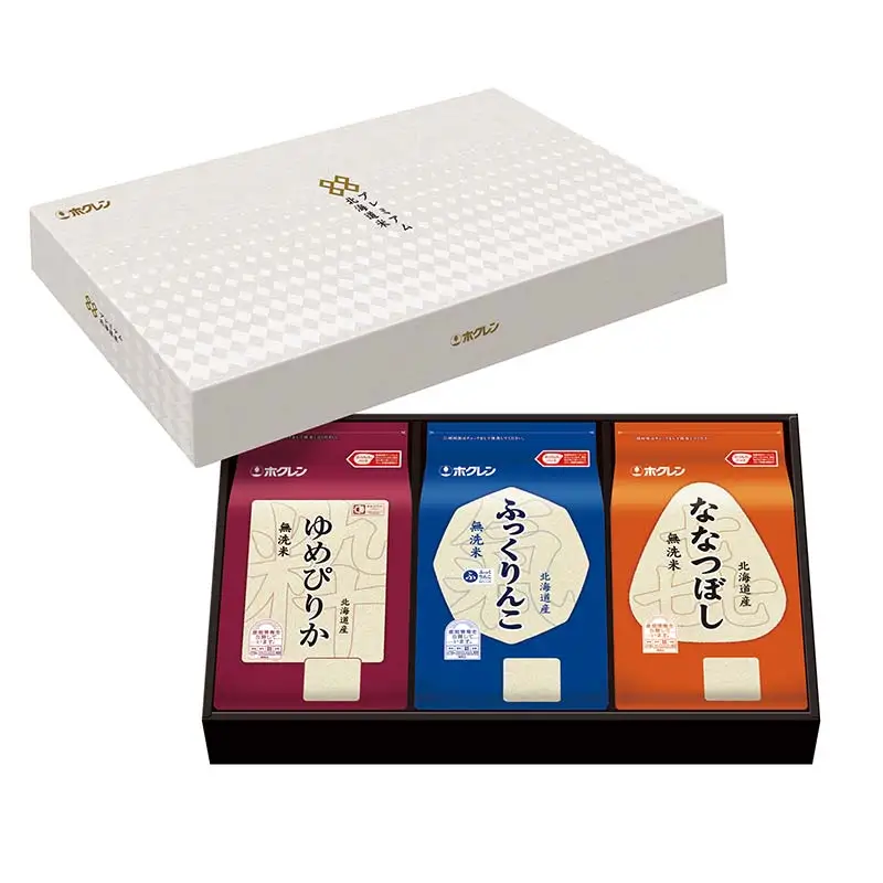 令和7年産 ホクレン 北海道米プレミアムギフトMSKY（無洗米） ゆめぴりか ふっくりんこ 喜ななつぼし 各2kg 3種セット 計6kg 食べ比べ ごはん こめ 白米 F6S-588