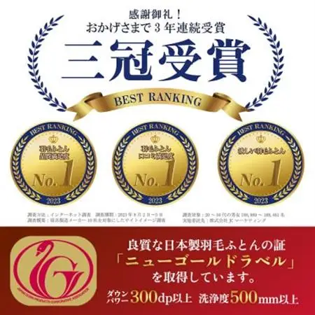 洗える羽毛布団 肌掛け布団(ダブル)日本製  洗濯できる 防ダニ 春夏秋冬【甲州羽毛ふとん】【1502599】