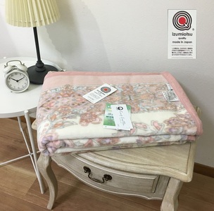 洗える 綿毛布 (綿ニューマイヤー毛布) シングル ピンク 1枚 81712PI [4725]