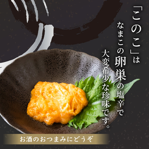 このこ 80g 1本 ナマコ 塩辛 珍味 海の幸 海鮮 魚介 瓶 ご飯 ごはん つまみ おかず 酒 冷凍 愛知県 南知多町 人気 おすすめ 【離島不可】