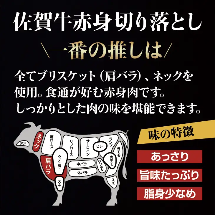 佐賀牛 牛肉切り落とし 1,100g 牛肉切り落とし B190-007 