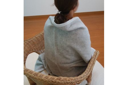 ウール/綿 毛布 ひざ掛け グレー系 [0173] | 毛布