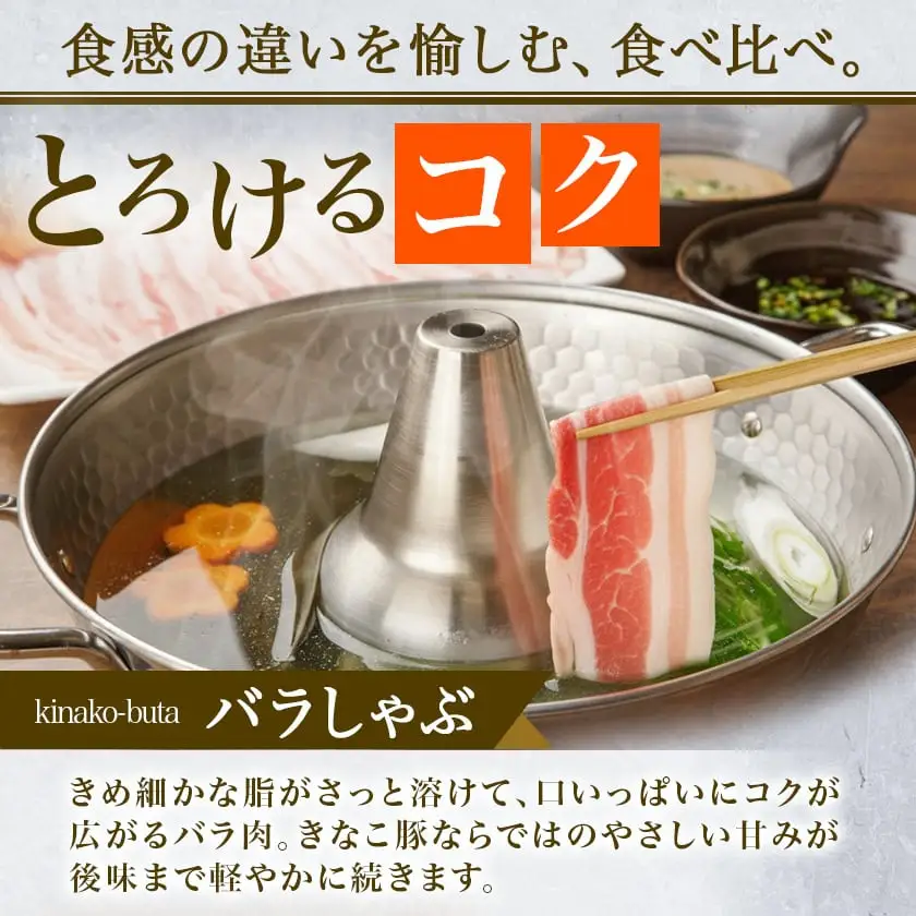 「きなこ豚」しゃぶしゃぶ900g〔12-12-006〕_(都城市) ブランド豚 豚肉 しゃぶしゃぶ バラ ロース 肩ロース 各300g×1パック 合計900g 冷しゃぶ 鍋料理 冷凍でお届け