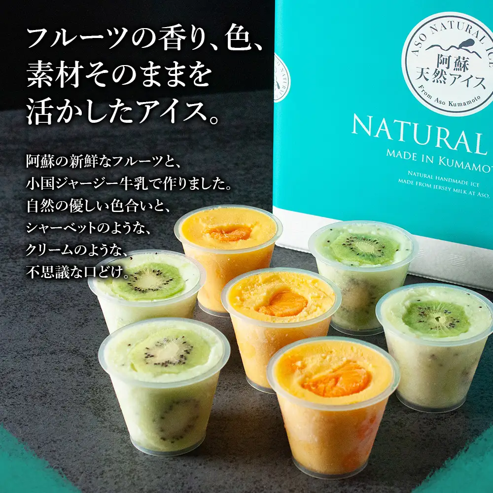 まるごとキウイ、でこぽんアイス　7個　詰め合わせ バラエティ 素材 こだわり 人気 美味しい 贅沢 冷たい 夏休み 熊本 阿蘇