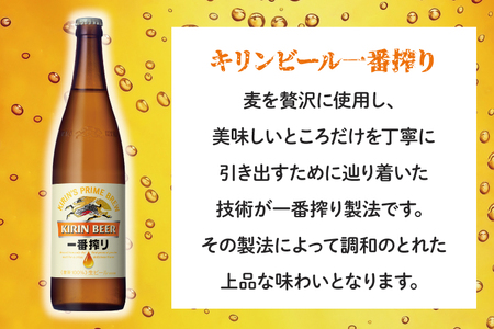 キリンビール取手工場産 キリン一番搾り 生ビール 大瓶12本セット|KIRIN 麒麟 ビール  一番搾り 生ビール 茨城県 取手市（AB092-1）