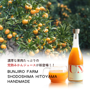 みかんジュース 飲料 文次郎農園 温州みかん 小豆島 みかんジュース【2本セット】