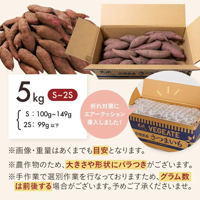 先行受付!【11月お届け】島津甘藷　熟成紅はるか 5kg(S～2S)〔LE-A7-001-5kg-m-11〕_(都城市)島津甘藷 紅はるか サツマイモ 未選別 5kg S～2S