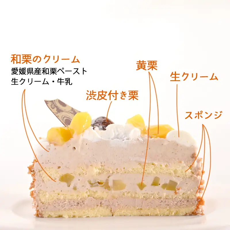 和栗のモンブラン （冷凍ケーキ） 12cm×1台