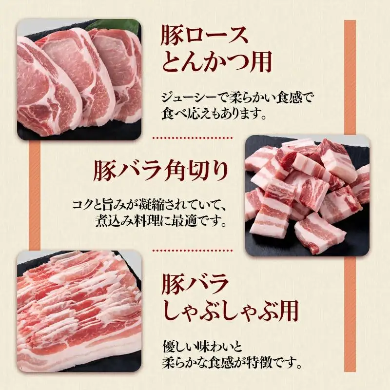 宮崎県産豚肉6種1.9kg盛り合わせ 焼肉 とんかつ しゃぶしゃぶ スライス 小間切れ 食べ比べ 鍋＜47-4a＞