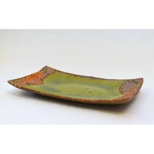 釉彩長角皿 和食器 長皿 陶芸品《受注制作》皿 中皿 長皿 長方形 和食器 おすすめ 手作り 食器 おしゃれ モダン 陶芸 陶器 陶芸作家