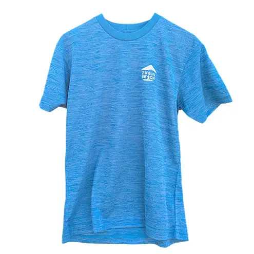 Tシャツ逗子オリジナル 速乾ドライ ヘザーブルーTシャツ Mサイズ