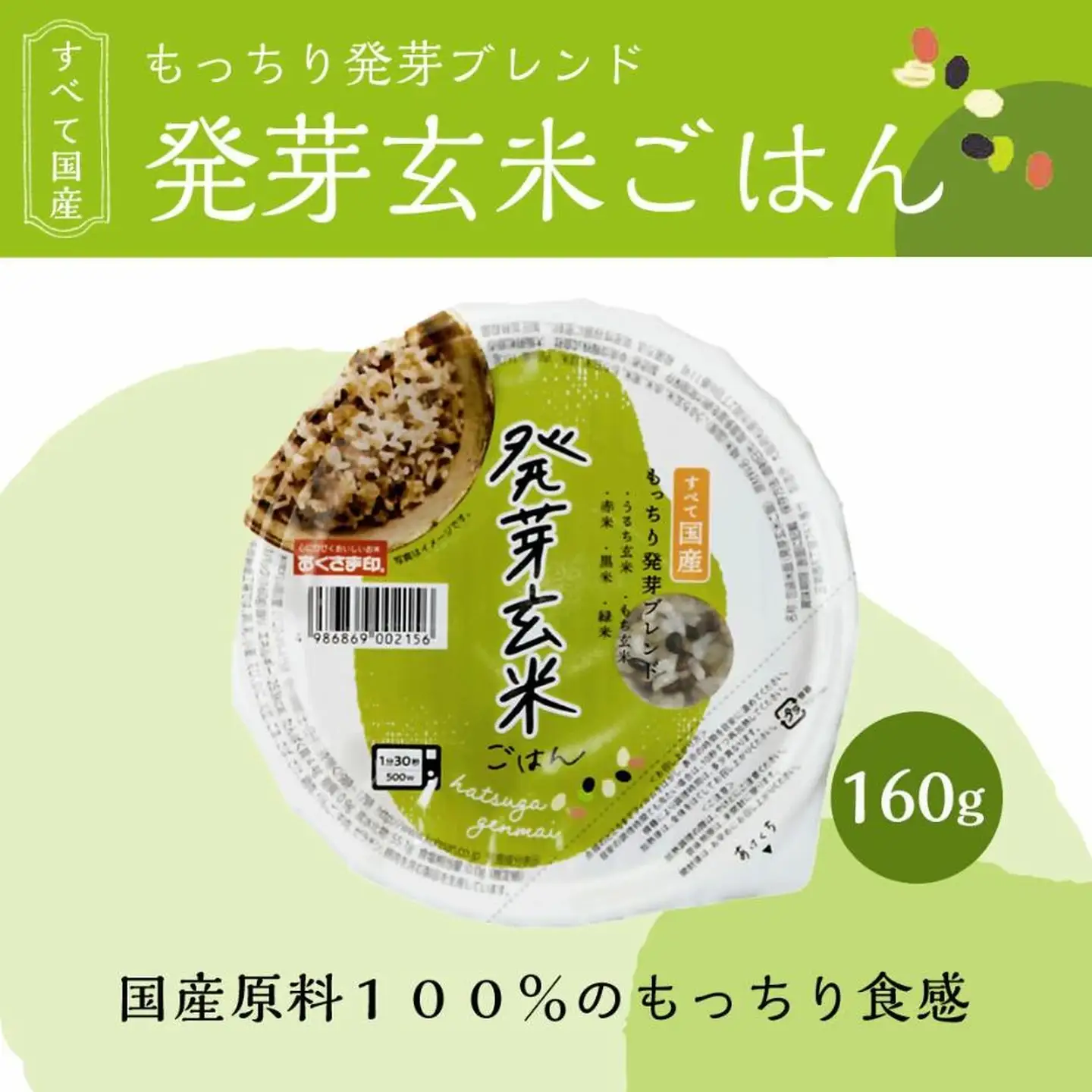 【玄米パック】 発芽玄米 国産100% もっちり 160g 計24個 発芽玄米